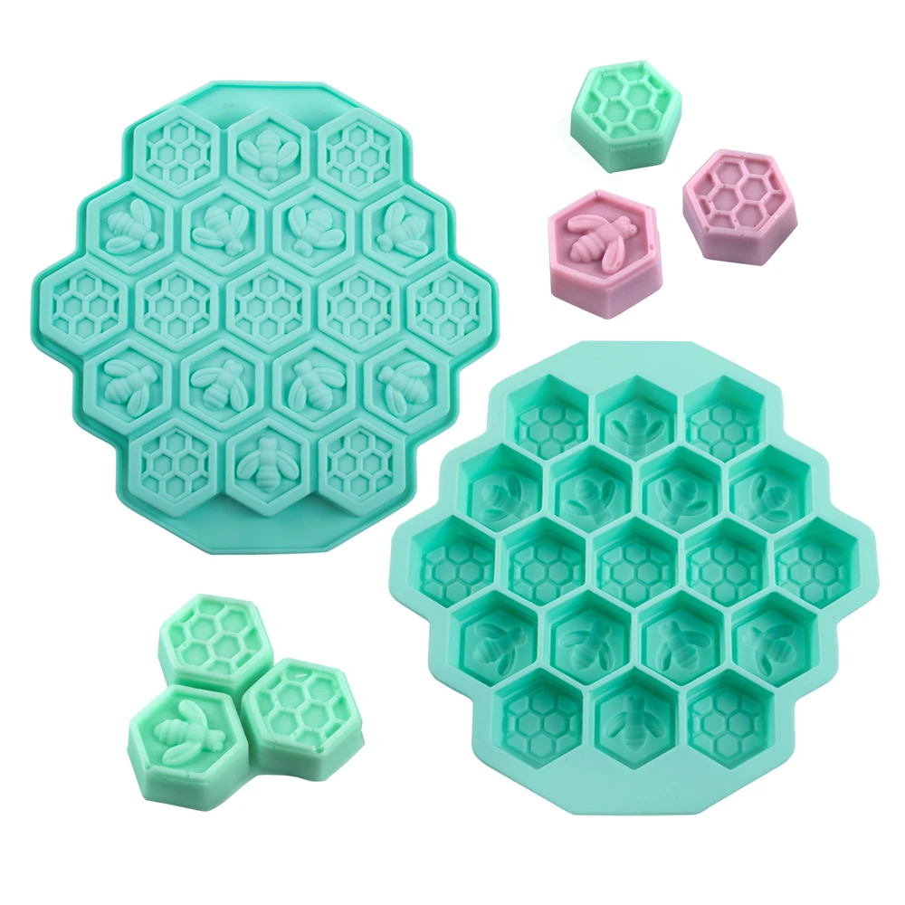 Mobile Bee Honeycomb Silicone Soap Mold DIY Bee Honeycomb Cake Chocolate Decoration Tools Beeswax Candle Mold 19 silicone mold