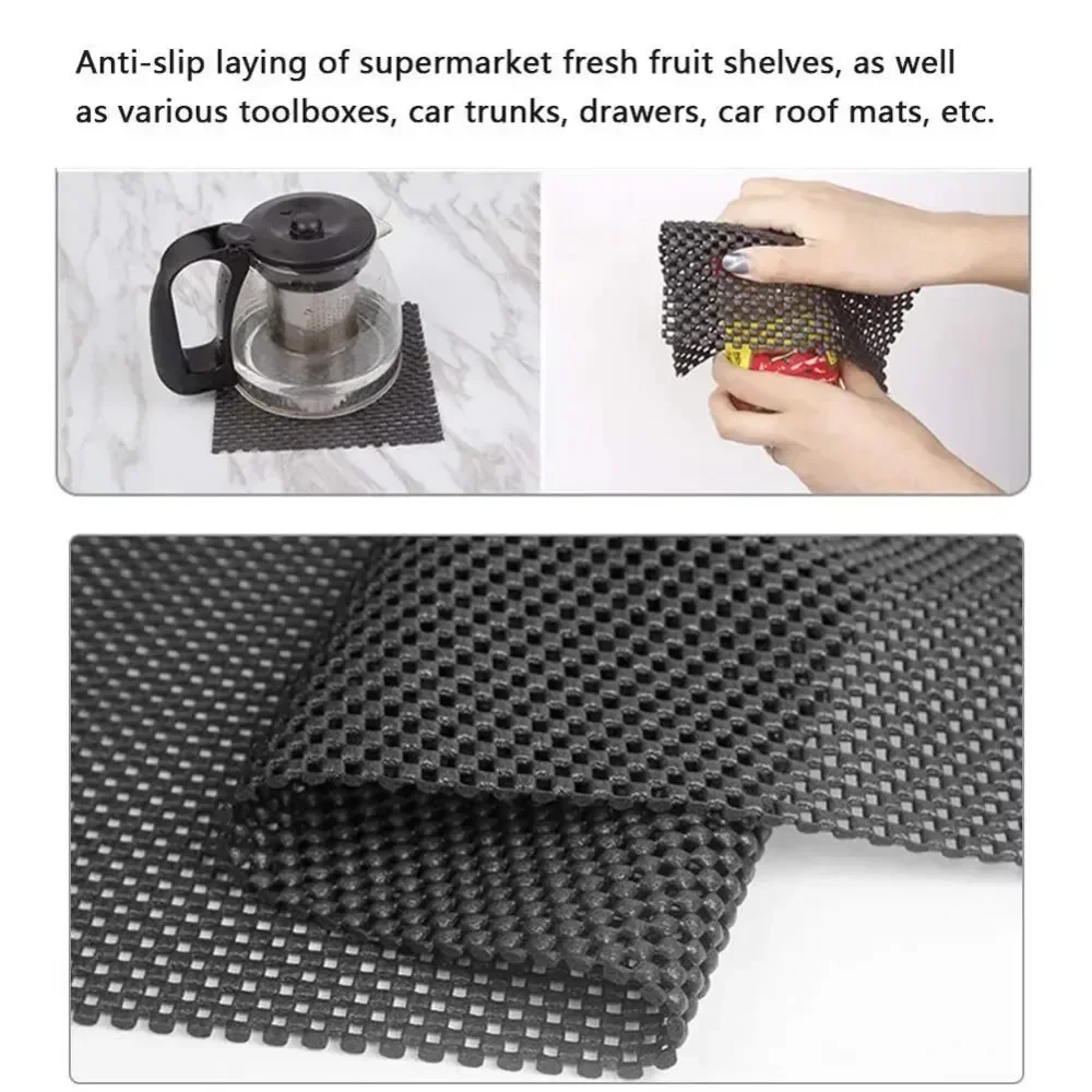 Car Non Slip Mat Non Slip Mat Car Trunk Mat Non-slip Soft DIY Free Cutting Easy To Clean Mat Outsize Mesh Fabric Mats PVC Foam