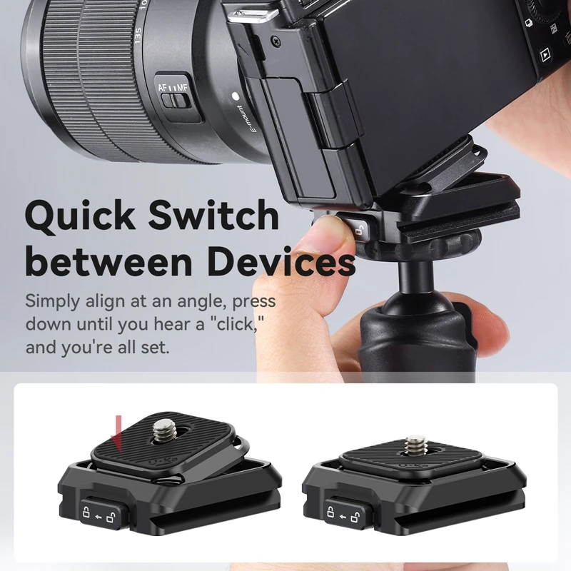 Ulanzi UKA01 Uka Quick Release Plate and Base Kit 20KG Load Compatible with Uka F38 Plates for Photograph Camera Accessories