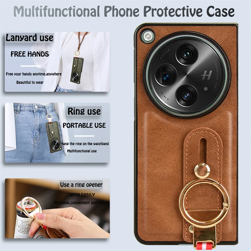 Per Oppo Find N3 Custodia Antiurto Cinturino Anello Staffa Cover Posteriore Per Oppo Find N3 N3 Custodia Protettiva In Pelle Per Telefono