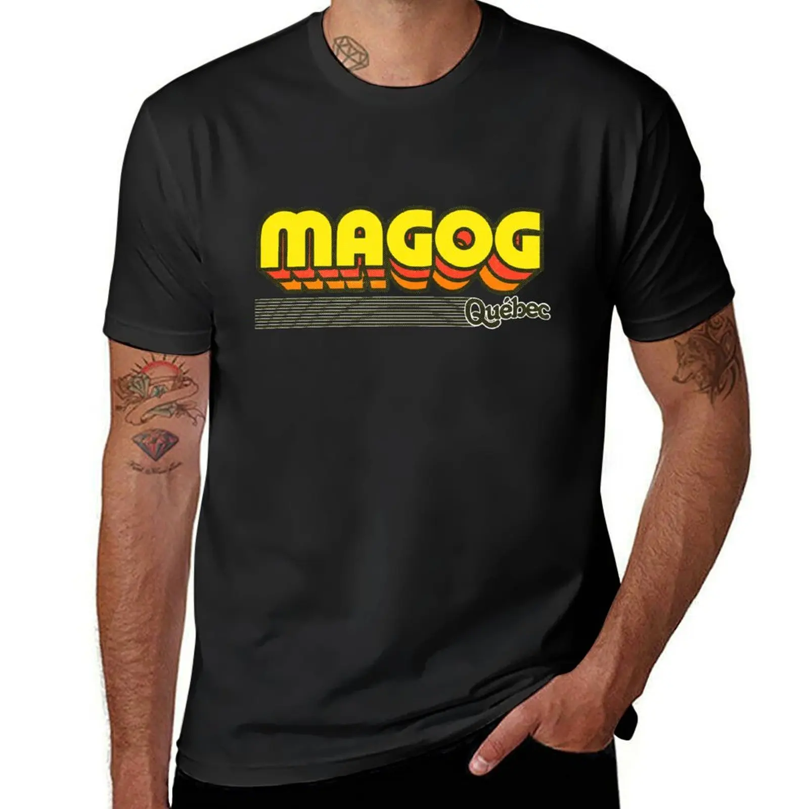

Magog, Квебек | Ретро футболка в полоску для мальчика, новая версия, большие размеры, блузка, футболки для мужчин