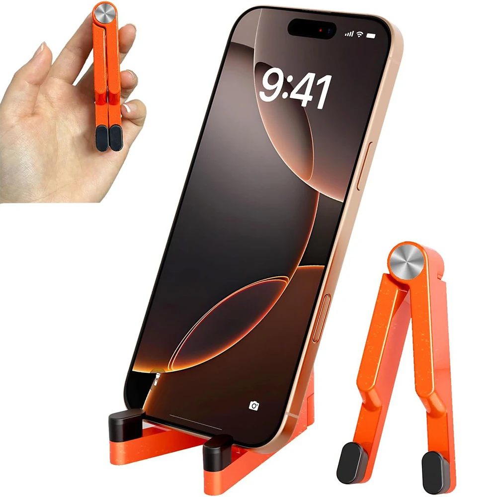 Foldable plastic Cell Phone Stand - Portable Desktop Holder for iPhone/Smartphones, for Desk/Travel