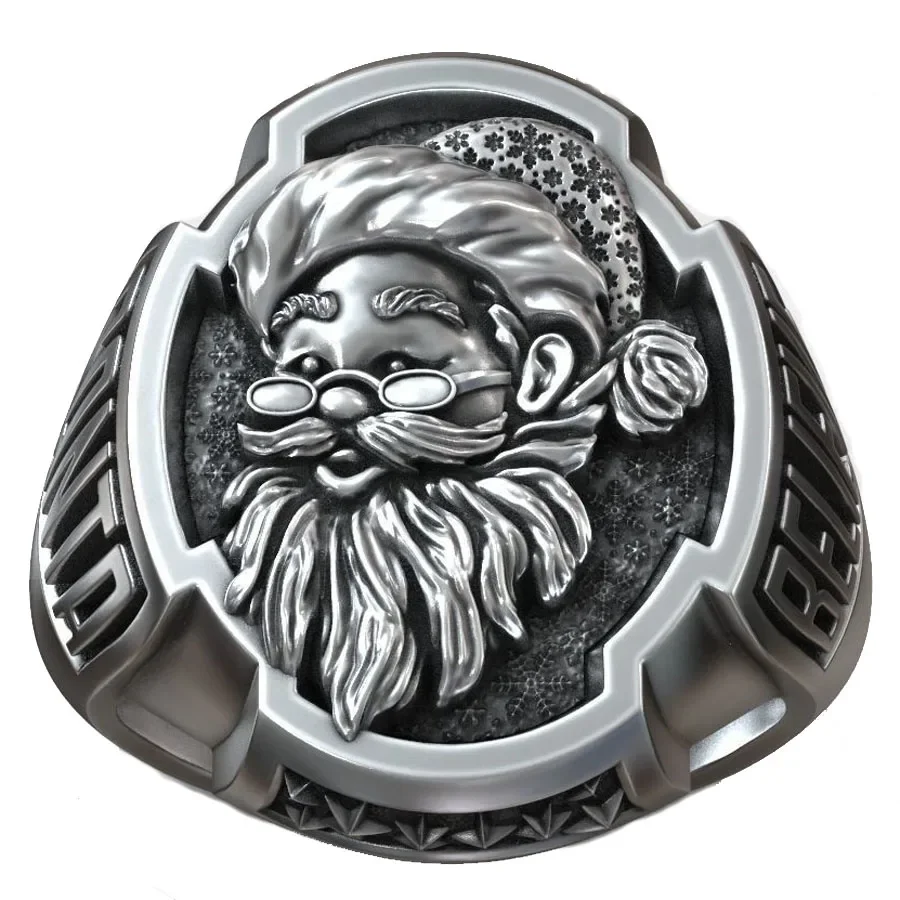 18g Santa Claus Christmas Saint Nicholas Believe Rings Real  Customized 925 Solid Sterling Silver Rings Many Sizes 6-13 la nuit de saint nicholas by la reverdie 1 cd