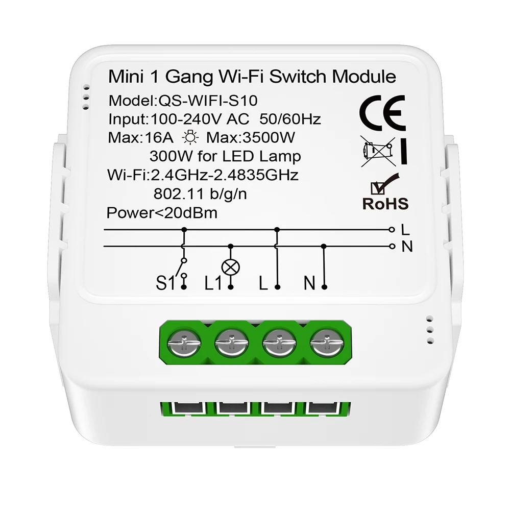

Смарт-выключатель с Wi-Fi для Tuya, 1/2/3 кнопок