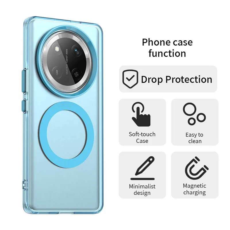 Magnetic Matte Bumper Shield Protective Phone Case