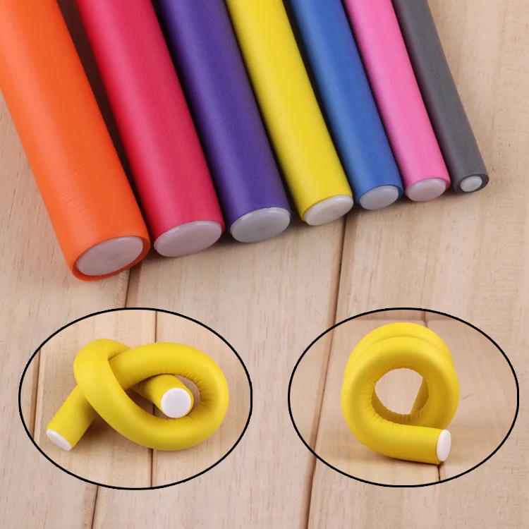 Hair Curling Tools Flexible Cylinder Foam 8/10/12/14/18/20mm Size Portable Hair Curler Roller DIY Styling 10Pcs/Set