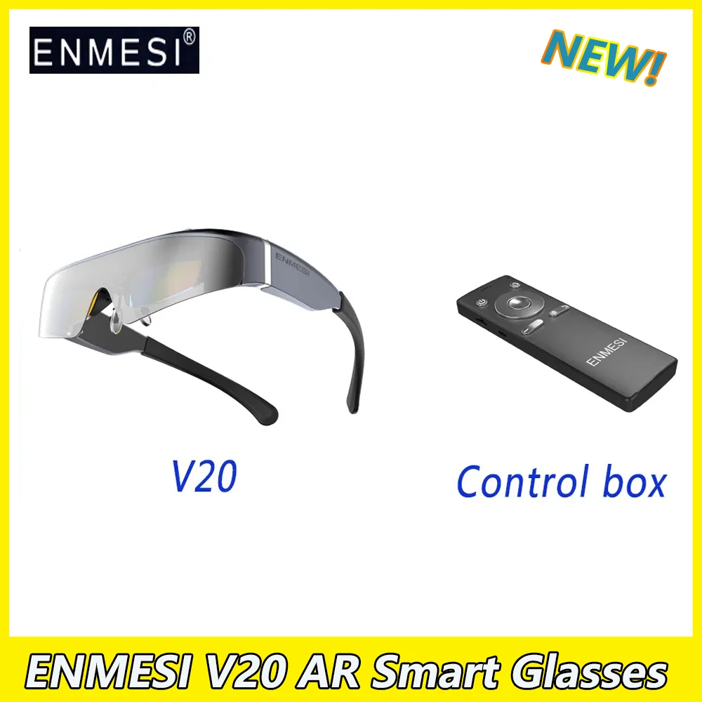 ENMESI V20 HD taşınabilir AR gözlük 3D akıllı kafa monte ekran