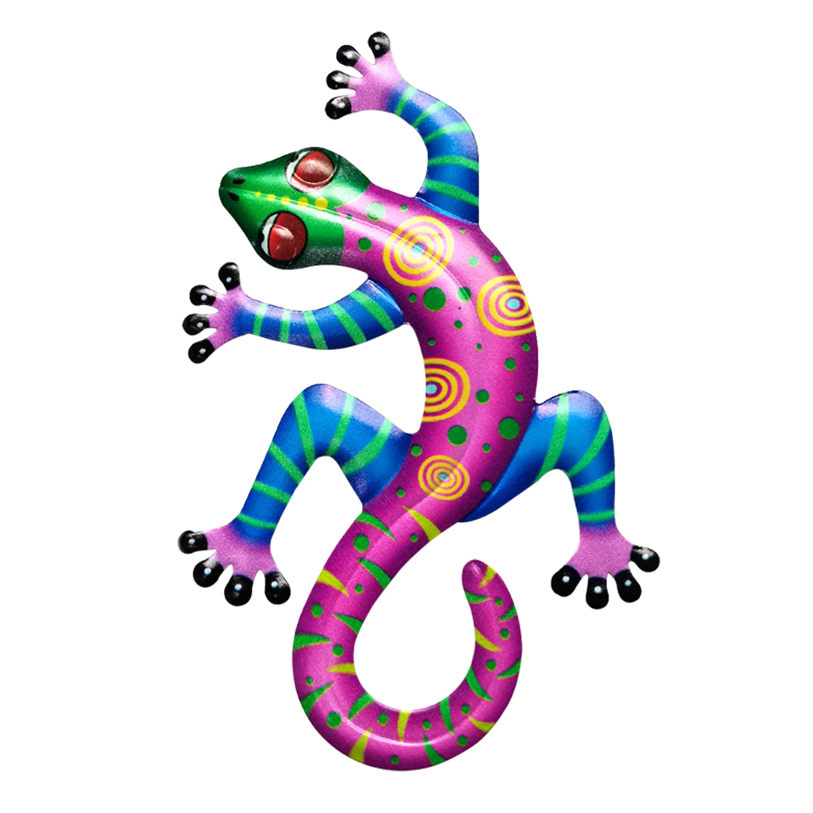 

5pcs Metal Gecko Indoor Gifts Patio Living Room Sculptures Backyard Home Bedroom Lizard Art Wall Decor Outdoor Garden Office