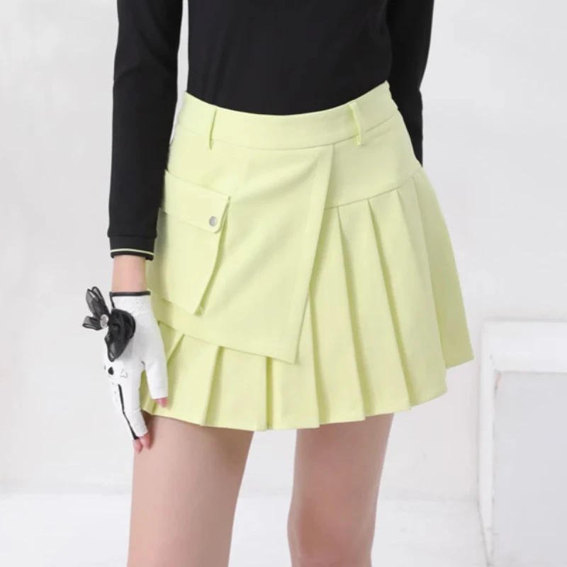 Golfist new sports golf pleated skirt pants woman high-waist fashion breathable skort with pocket tennis golf clothing