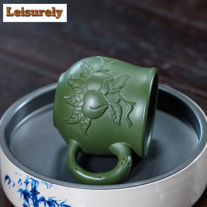 180ml Yixing Purple Clay Peach Coffee Mug Zen Milk Cup Afternoon Tea Mug Wine Beer Bottle Office Water Cup Tea Services Gift