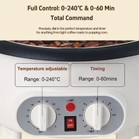 Torréfacteur électrique de grains de café avec contrôle de la température, four de cuisson pour arachides, séchoir à grains, machine à torréfier pour usage domestique 2