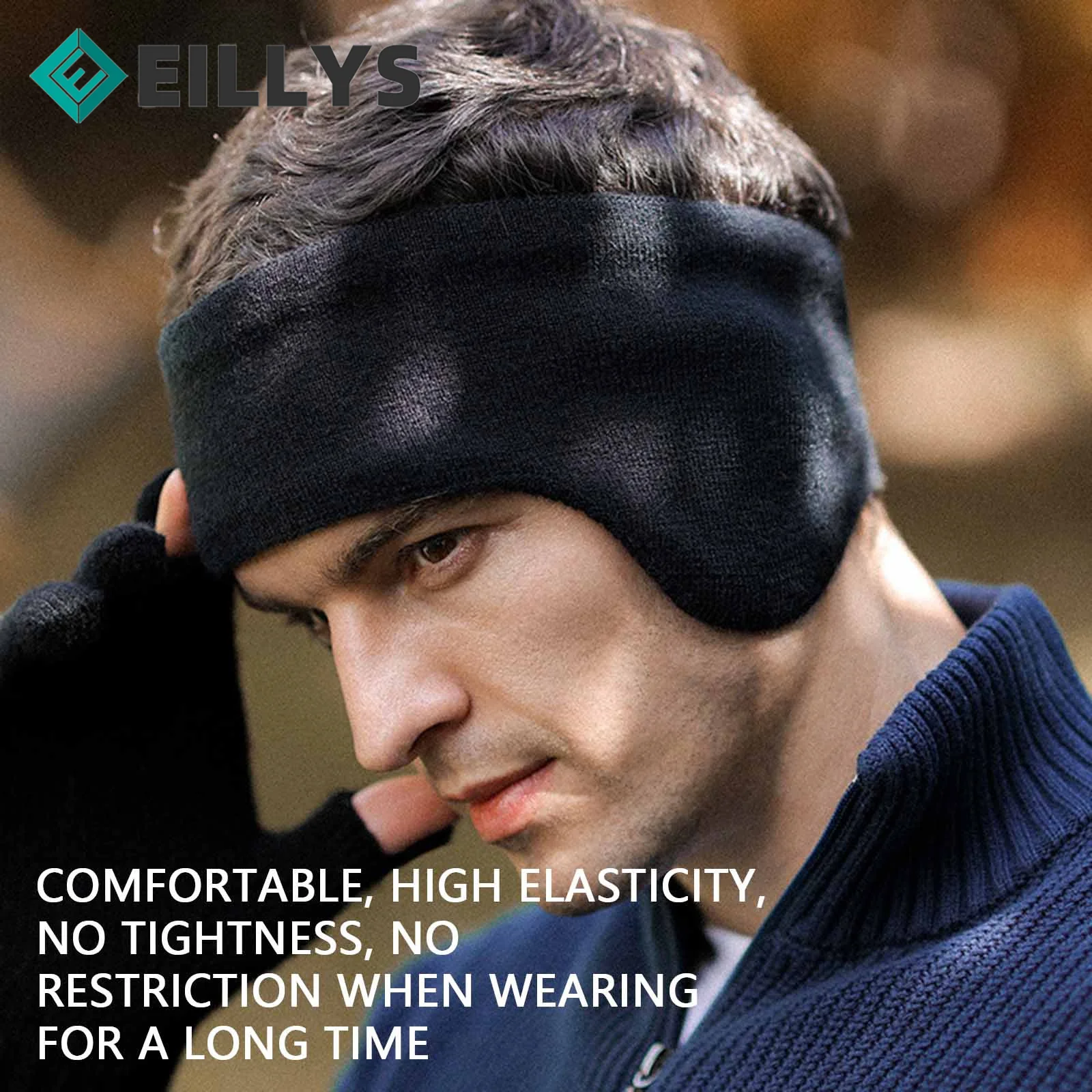 

Full Cover Sports Headband Fashion 2 In 1 Ear Muffs Warmer Headband Outdoor Fitness Running Sweatband Men Outdoor Ear Warmers