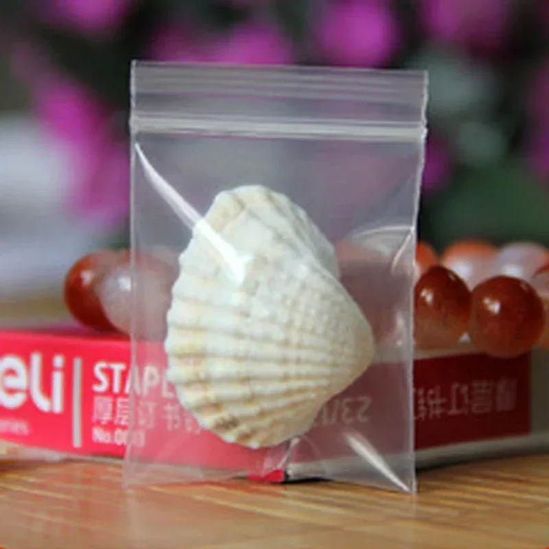 Clear Mini Zip Lock Grip Plastic Bags Resealable Thick PE Self Sealing Small Package for Food, Candy Nut Beans, Jewelry, 1000Pcs 5