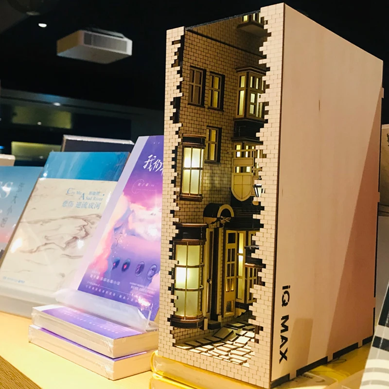 Деревянная диагональная аллея книжный уголок подставка книжная полка вставка