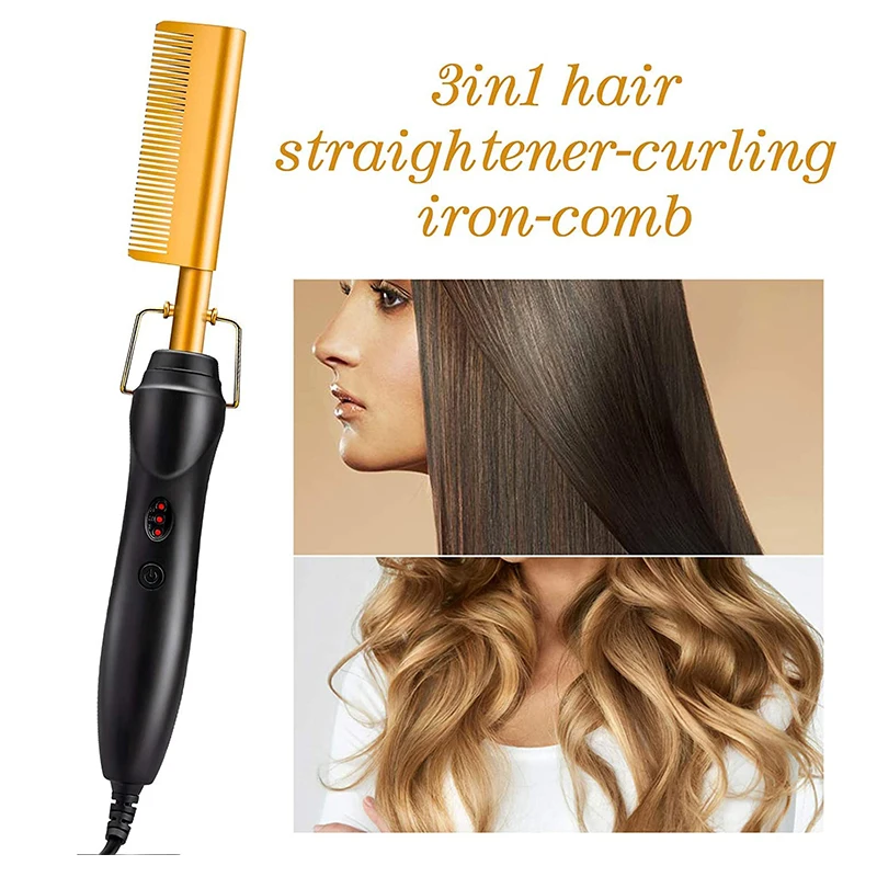 Salon Hair Straightener Quick heating portable travel anti-burn straightener Personalized hot press hair brushing device 2