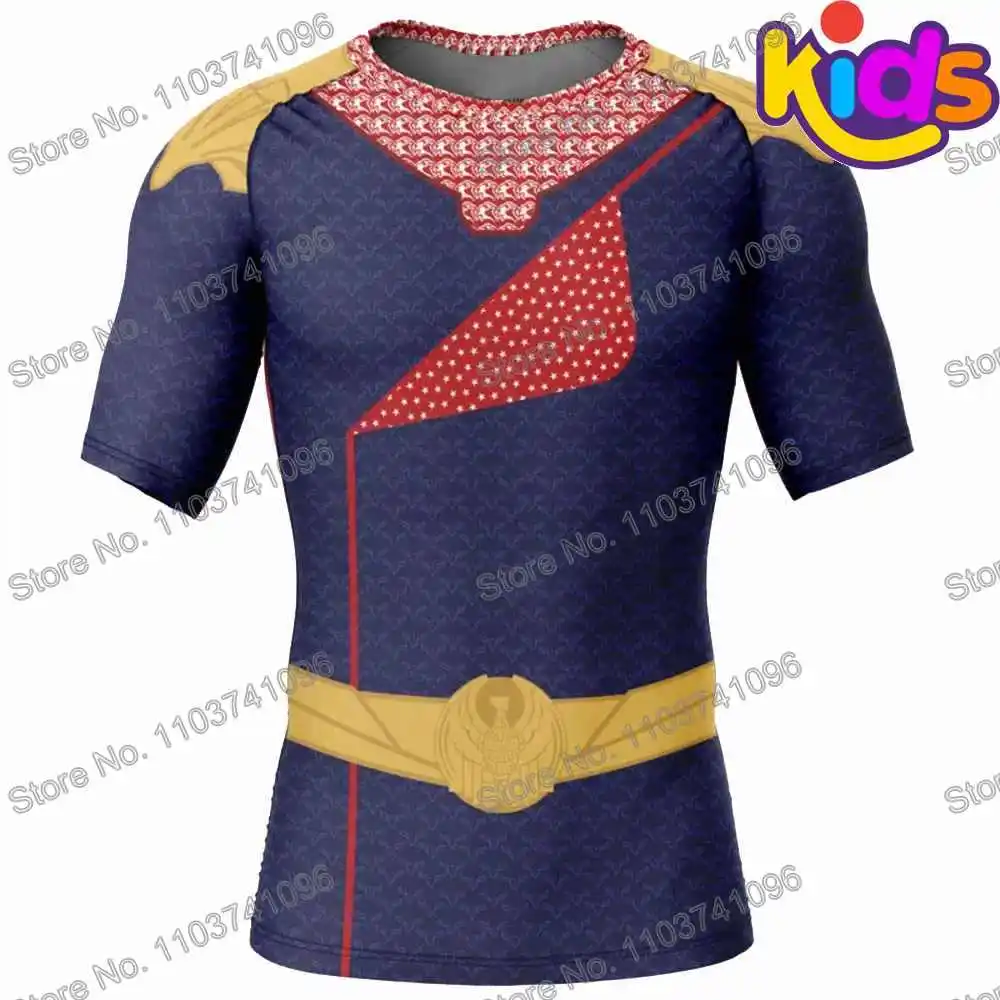 Kids Justice Surf Clothing BJJ MMA Boys Rash Guard Short Sleeve Diving T-Shirt Tight Swimwear Summer Beach Floatsuit Girls Tops