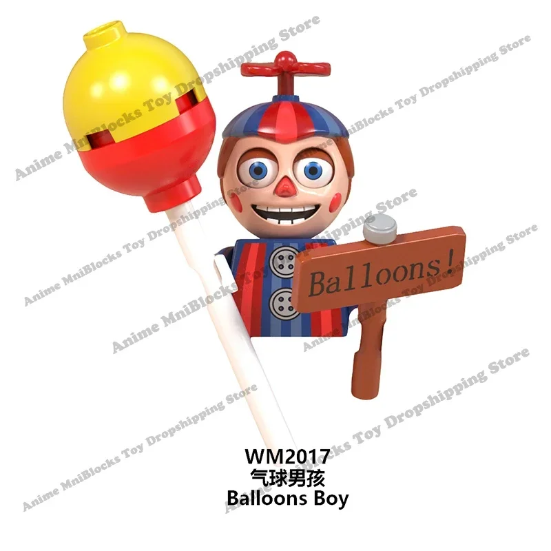 WM6074 WM6097 mini bricks FNAF Game Figure Chica Bonnie Foxy Freddy Bear Nightmare Boy Baby Skeleton Thriller Assembly Toys gift 6