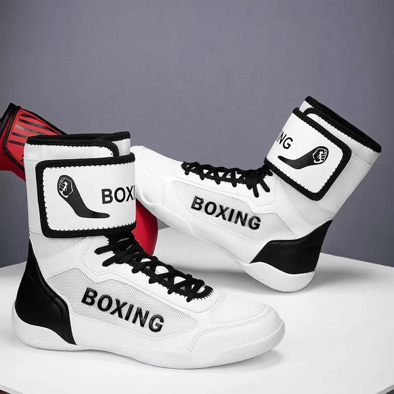 Professional Wearable Wrestling Shoes Lightweight Breathable Sneakers Anti-slip Wearable Boxing Shoes