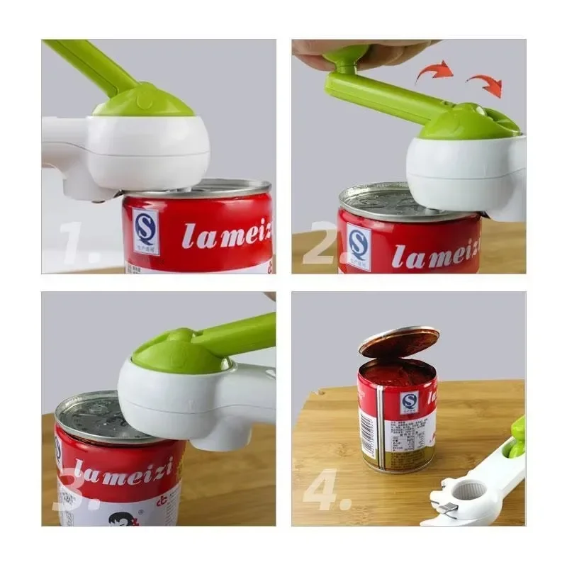 6 Ways Universal Can Opener For Opening Jar Can Bottle Wine Kitchen Multi Purpose All Size in One Tool 1 Piece