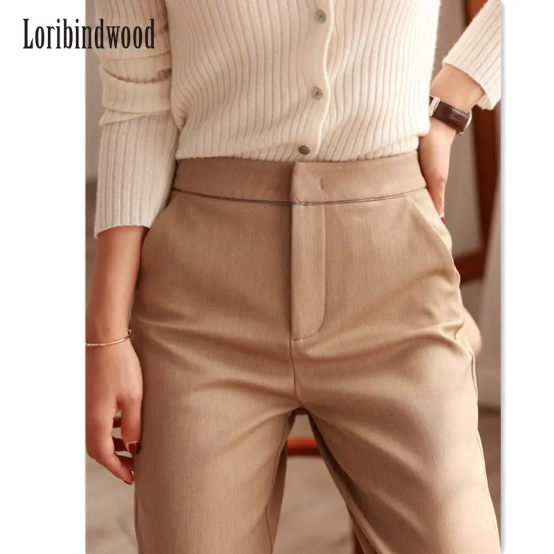 Chocolate brown high waisted pleated essential Women Trousers | Sumissura