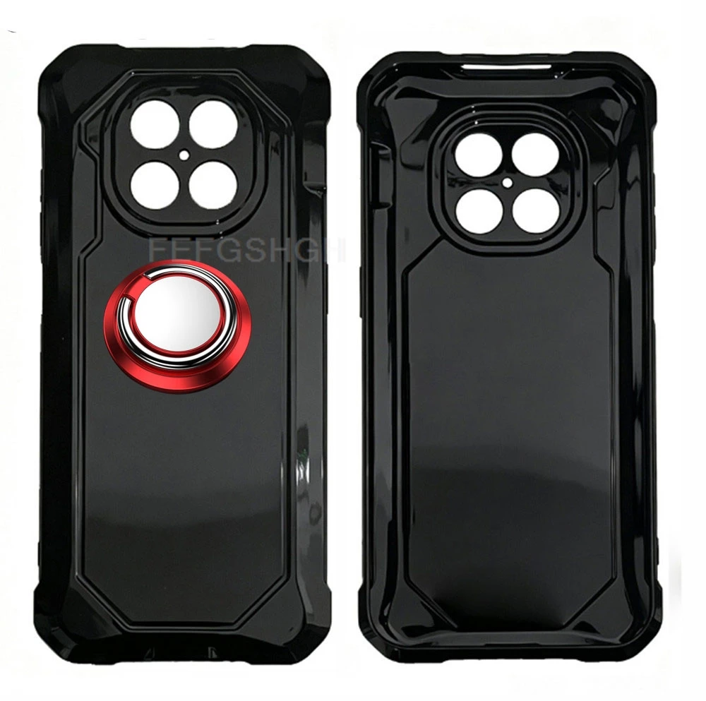 Durable Cubot KingKong ES5 Phone Cover with Back Ring Holder - TPU Soft Silicone Protective Case