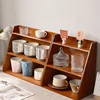Miscellaneous Storage Desk Solid Wood Storage Box Multi-layer Cosmetics Storage Rack Desktop Organizing Rack 1
