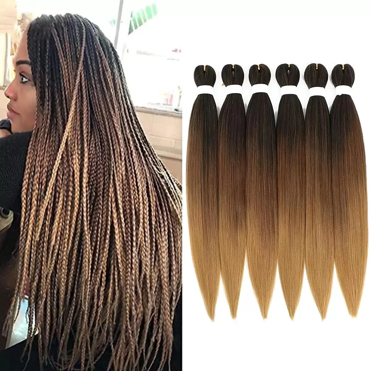26 Inch Pre Stretched Braiding Hair Extensions, Professional Easy Braids  Synthetic Fibers Itch Free Yaki Texture Pre-stretched - Crochet Hair -  AliExpress