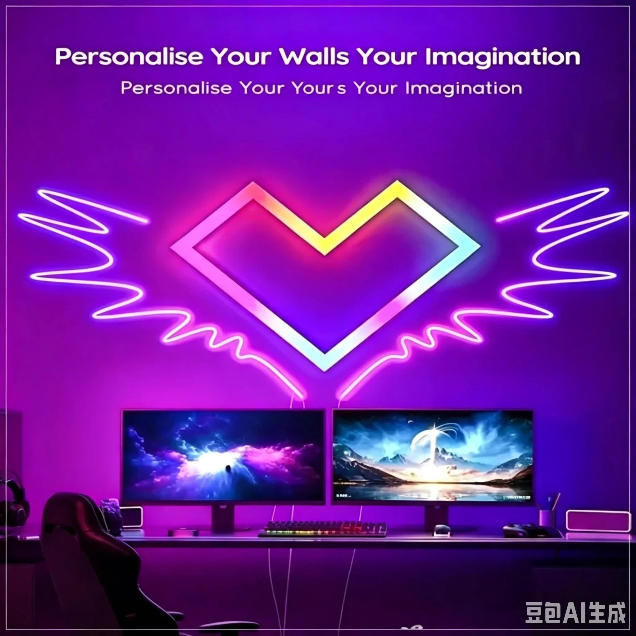 شريط إضاءة ذكي بتقنية LED للتركيب الذاتي