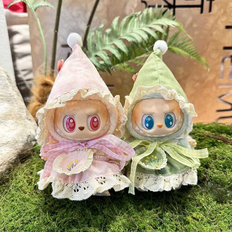 17cm Doll Elf Clothing Accessories Labubu Cute Doll Witch Set Shoes Countryside Princess Dress Toys Birthday Gift In Stock