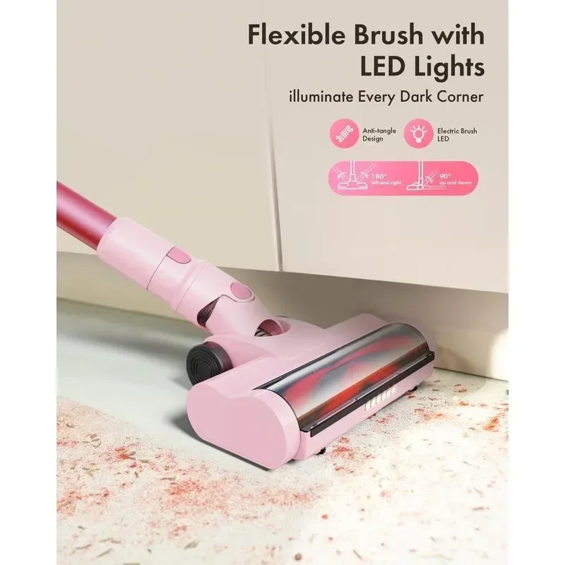 Dezkly Cordless Vacuum Cleaner, 300W 23KPa Lightweight Stick Vacuum , 3 Suction, LED Display, Powerful Vacuum Cleaner 4
