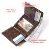Men's Wallet 3D Deer Relief Pattern Short Multi-Card Slot Wallet Male Casual Purse RFID Trifold Business Card Holder Wallets 4