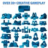 10PCS Modular Kids Play Couch 10 in 1 Toddler Couch for Playing, Creativing Sleeping, Indoor Kids Sofa for Boys and Girls (Blue) 4