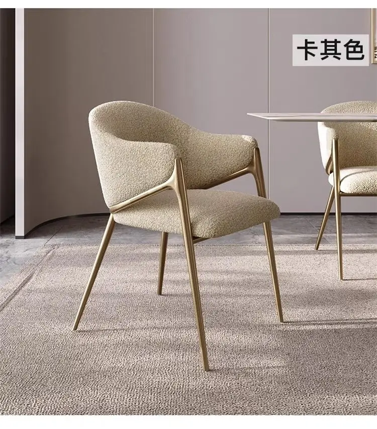 Dining Chair Light Luxury High-End Italian Home Online Red Chair Modern Minimalist Hotel Villa Restaurant Leisure Chair