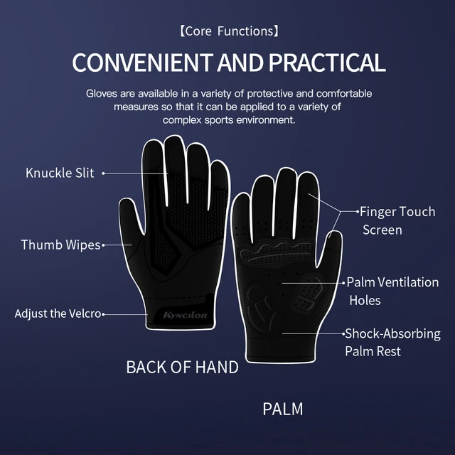 Spring Autumn MTB Cycling Gloves Breathable Non-Slip Shock-Absorbing Touch Screen Black Tactical Gloves Motorcycle Gloves Men 4