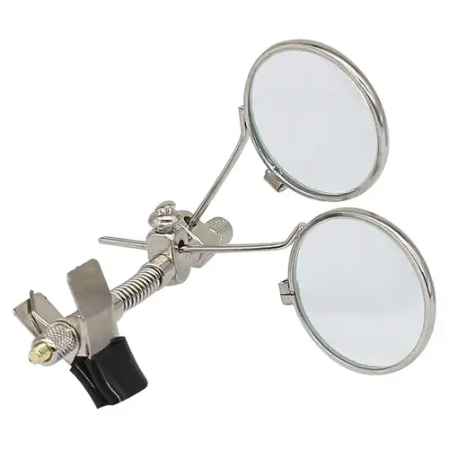 Magnifying Glass for Watch Repair 10X Double Lenses Stainless Steel Clip Magnifier Rotatable Diameter 25mm Monocular Magnifier - Image 3
