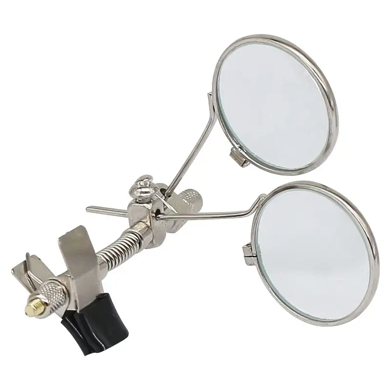 Magnifying Glass for Watch Repair 10X Double Lenses Stainless Steel Clip Magnifier Rotatable Diameter 25mm Monocular Magnifier - Image 3