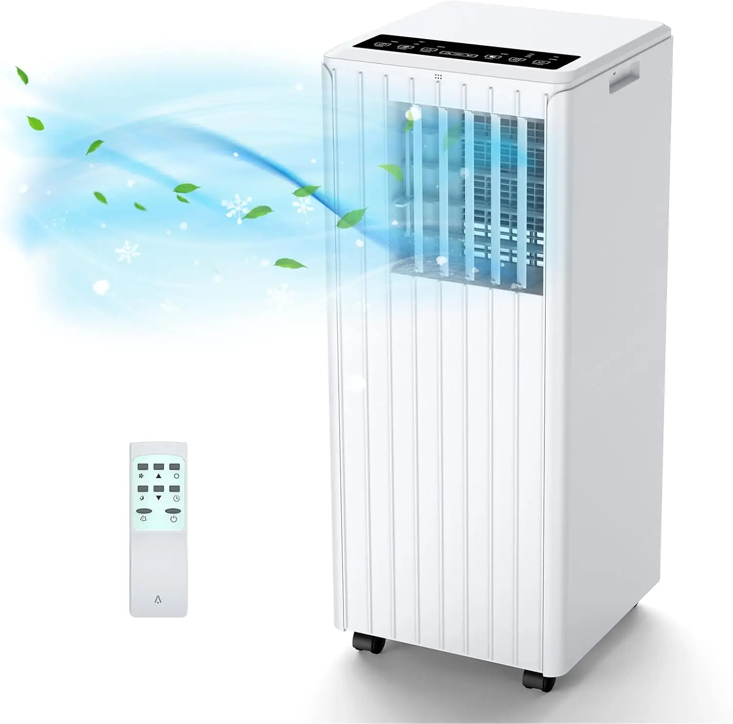 

Кондиционер BTU 8000, 4-в-1, с вентилятором, осушителем и функцией сна, напольные блоки переменного тока для комнатного охлаждения до 350 кв. футов, Белый