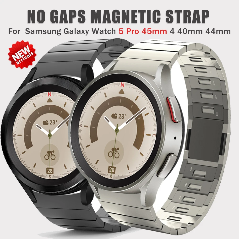 

22mm No Gaps Magnetic Strap for Samsung Galaxy Watch 5/4/3 Pro 45mm 44mm 40mm 46mm 42mm Gear S3 Metal Band for Huawei Ultieme GT