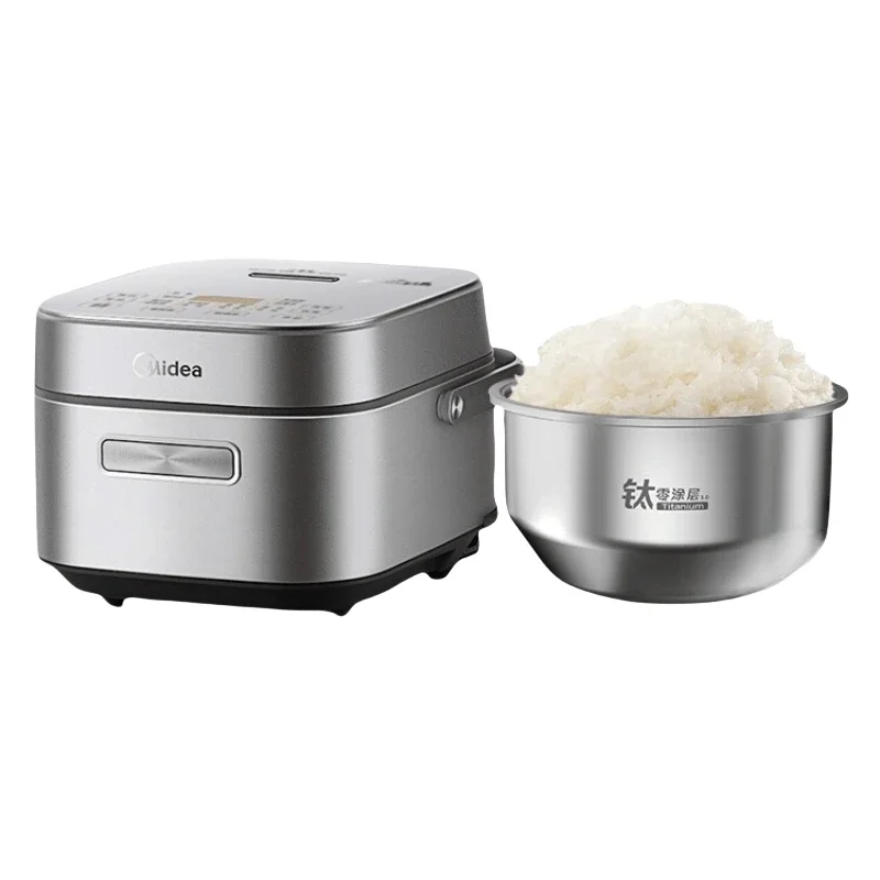 Midea 220V Rice Cooker 3L Pure Titanium Uncoated Inner Guts Rice Cooker IH Heating Low Sugar Healthy Rice Cooker 6
