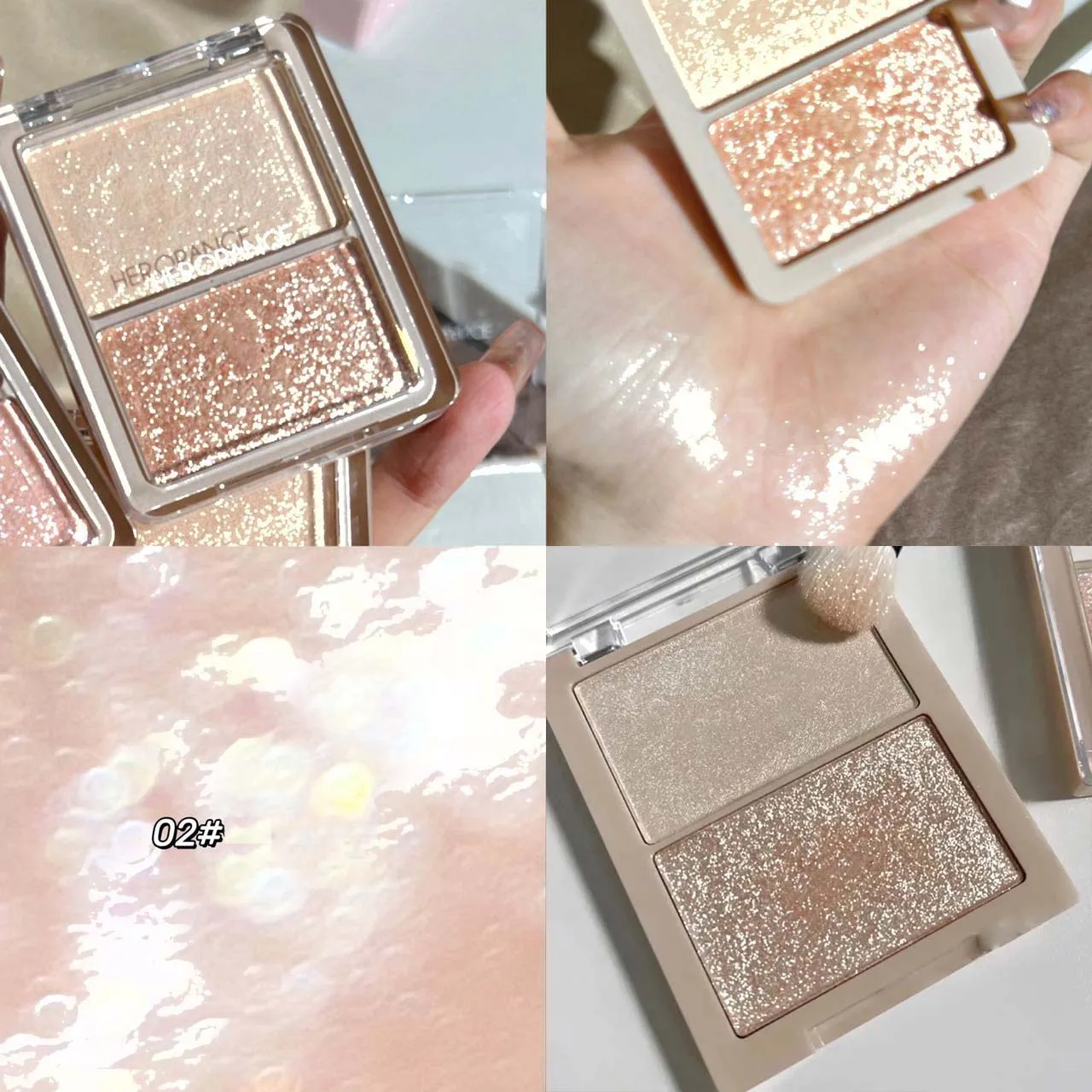 Diamond Highlight Palette Glitter Makeup Gel Face and Body Highlighter Contour Shadow