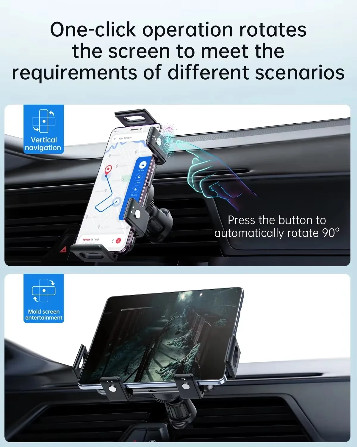 Eary Wireless Car Charger for Samsung Galaxy Z Fold 6/5/4/3 Fast Charging Phone Car Mount Air Vent Dashboard Car Phone Holder