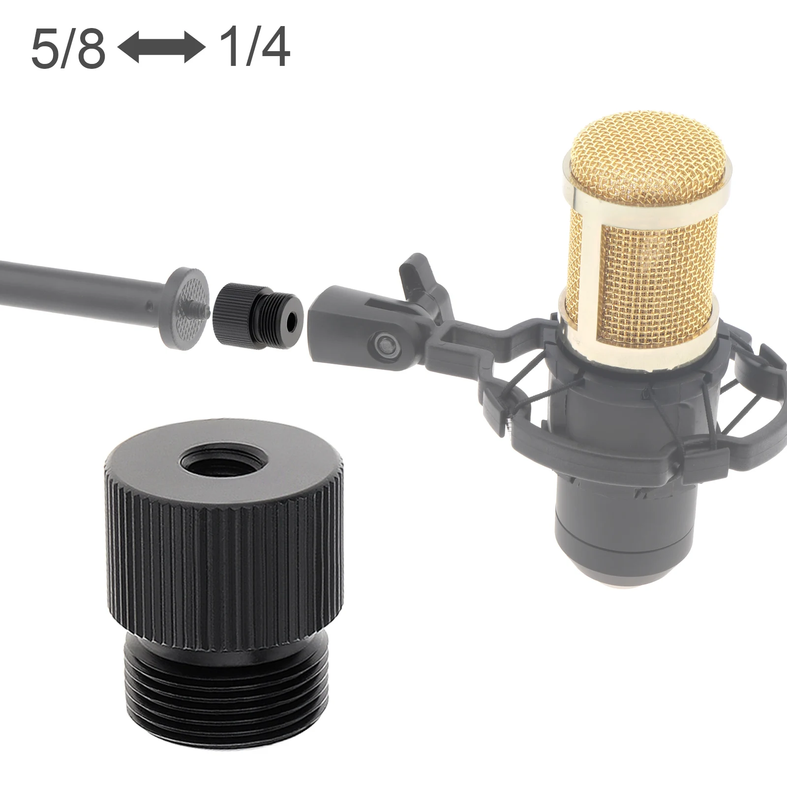 5/8 to 1/4 3/8 Inch Thread Screw Mic Stand Adapter For Microphone Holder Boom Arm Camera Mount Bracket Tripod Accessories microphone adapter