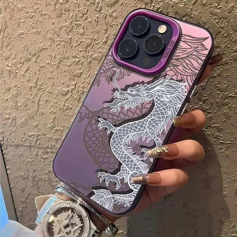 Dragon Print Matte IMD Hard Shell Case Cover
