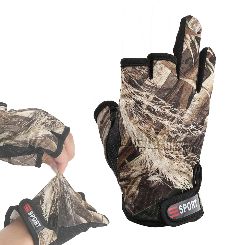 Lightweight Fishing Gloves Anti Slip Design Breathable Fabric Suitable All Wrists Warmer Weather 1 Pair