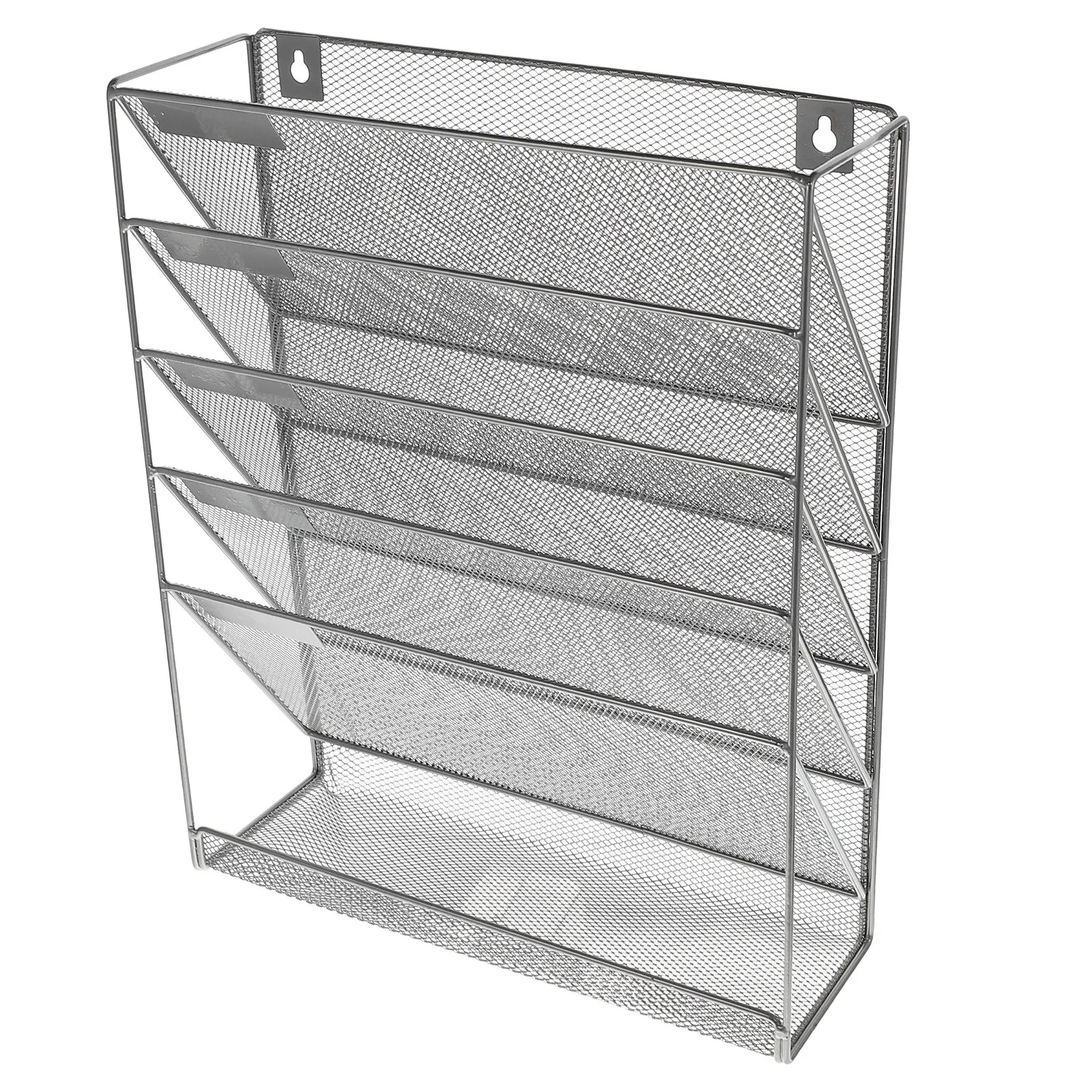 1Pcs 벽 파일 랙 매끄러운 표면 벽걸이 형 다층 사무실 파일 주최자 문서 보관 랙 벽걸이 주최자