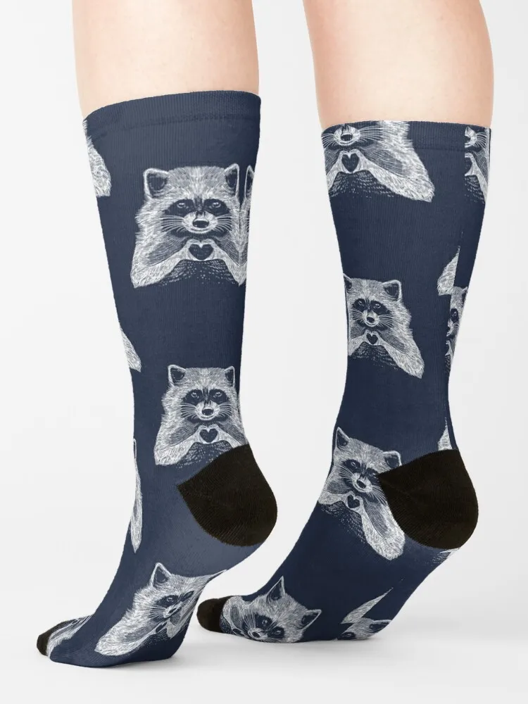 Love Raccoon - Animal Theme Design Suitable for Men and Women Socks snow Children's socks