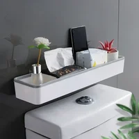 Wall Hanging Toilet Bathroom Storage Cabinet Rack Punch Free Multifunctional Artifact Above Toilet Rack Shelf Organizer gift 2