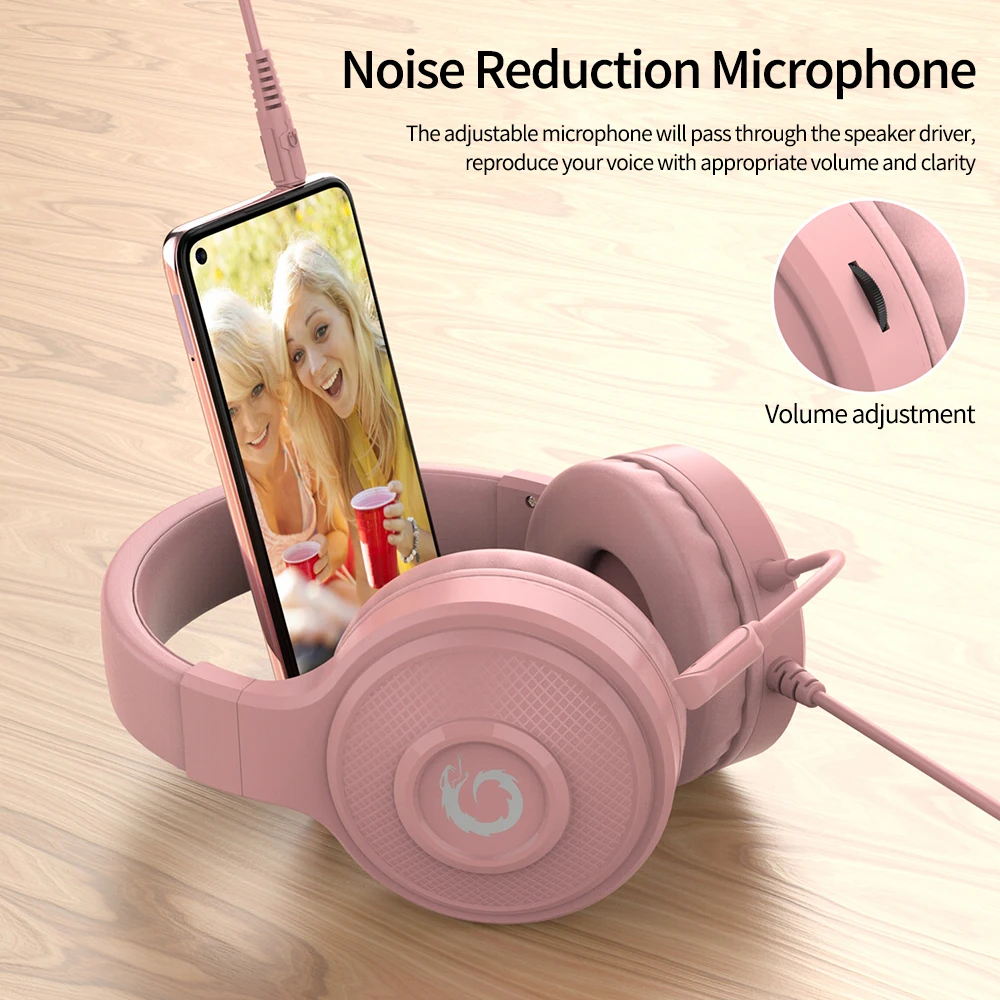 3.5MM Gaming Headphones Wired with Microphone Headworn Bone Conduction wired Headset For PC Computer Laptop PS4 PS5 Phone