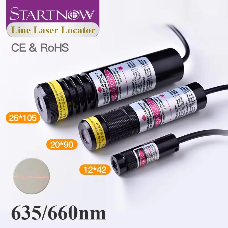 Laser Engraving Machine Line Red Locator 635nm 10mw Infrared Laser Module Locator Red Laser Line Positioning 660nm For Woodworking Stone Cutting Machine