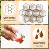 Hexagon Mini Glass Honey Jars with Wood Dippers, Gold Lids,Bee Pendants Jutes  Bee Stickers Perfect for Baby Shower,Wedding 5